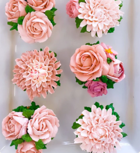 Modelos de cupcakes florales